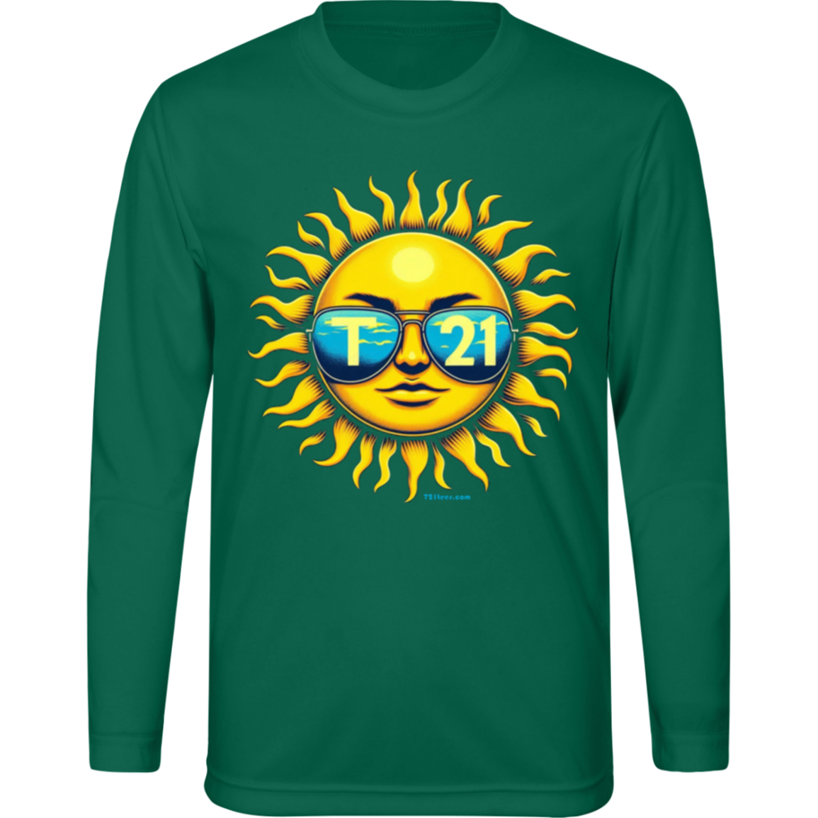T21 "Sunny Shades" - Youth Activewear Moisture-wicking, UV40+ Long-sleeve tee