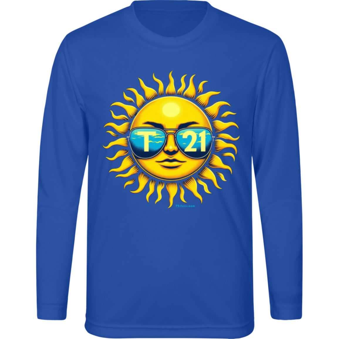 T21 "Sunny Shades" - Youth Activewear Moisture-wicking, UV40+ Long-sleeve tee