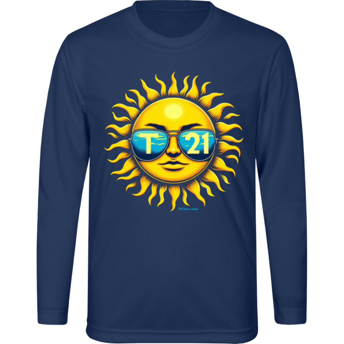 T21 "Sunny Shades" - Youth Activewear Moisture-wicking, UV40+ Long-sleeve tee
