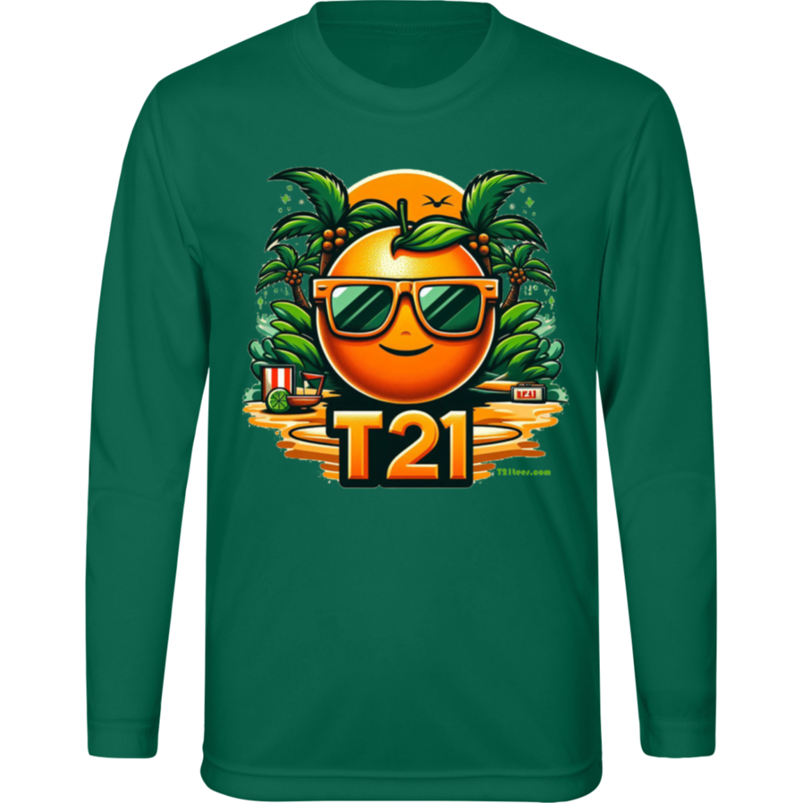 T21 "Florida Flavor" - Youth Activewear Moisture-wicking, UV40+ Long-sleeve tee