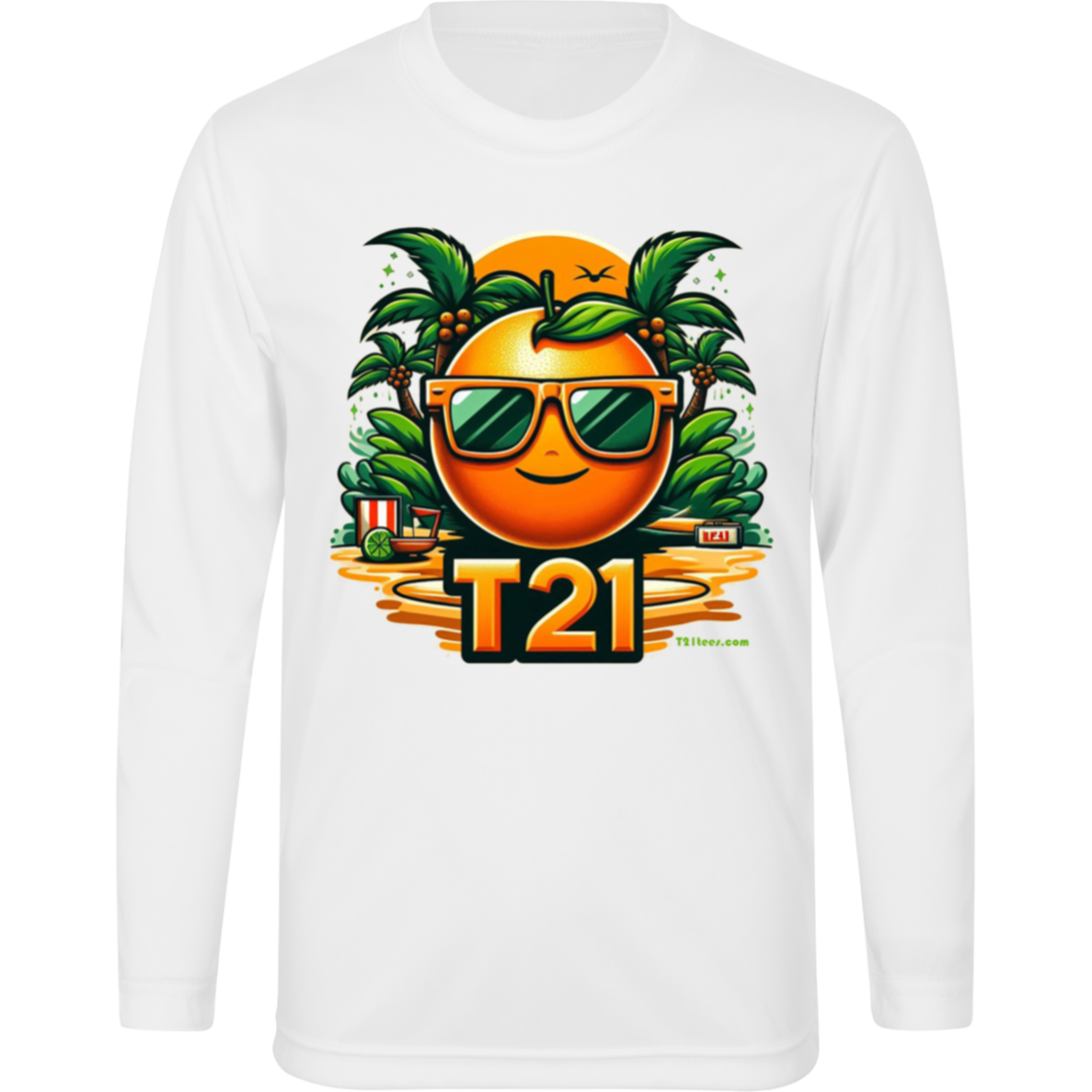 T21 "Florida Flavor" - Youth Activewear Moisture-wicking, UV40+ Long-sleeve tee