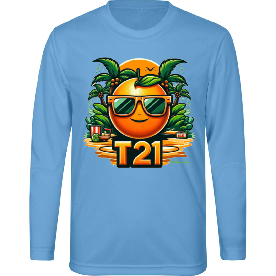 T21 "Florida Flavor" - Youth Activewear Moisture-wicking, UV40+ Long-sleeve tee