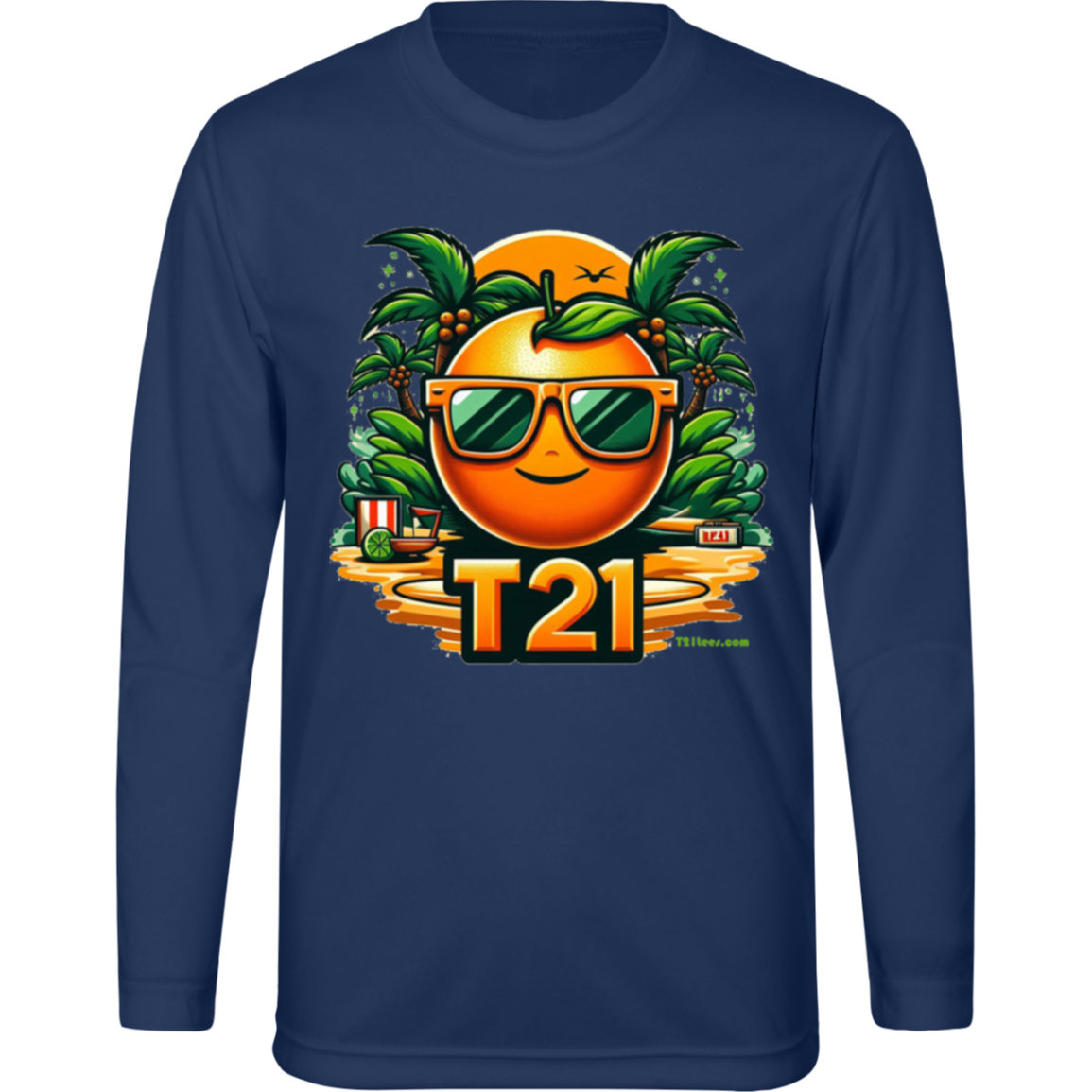 T21 "Florida Flavor" - Youth Activewear Moisture-wicking, UV40+ Long-sleeve tee