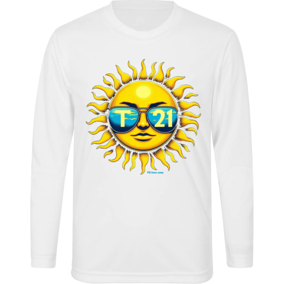 T21 "Sunny Shades" - Youth Activewear Moisture-wicking, UV40+ Long-sleeve tee