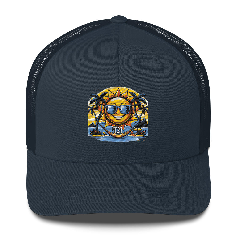T21 "Sunshine Daydream" - Embroidered Classic Trucker Cap - colors