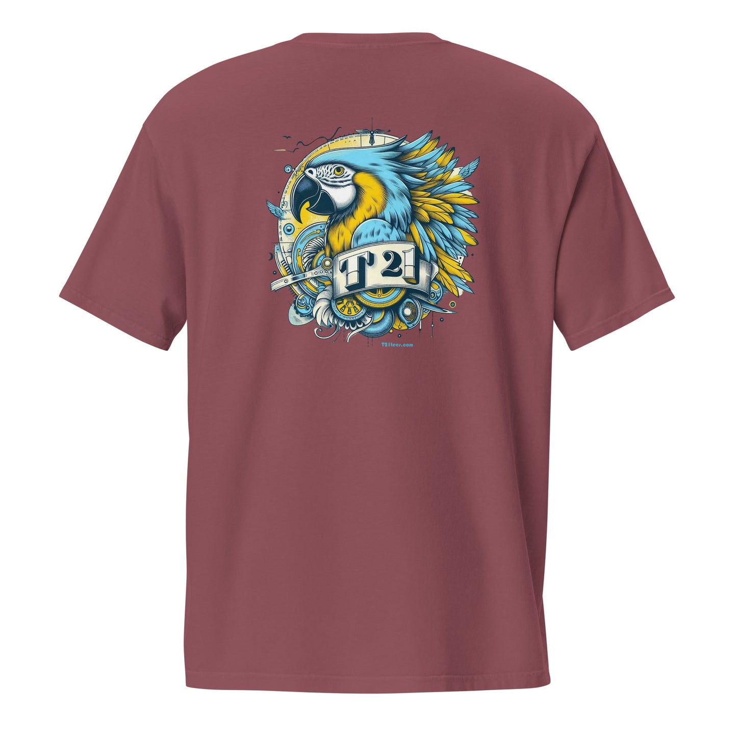 T21 "Macaw" - Unisex Relaxed-fit Pocket T-shirt - multiple colors