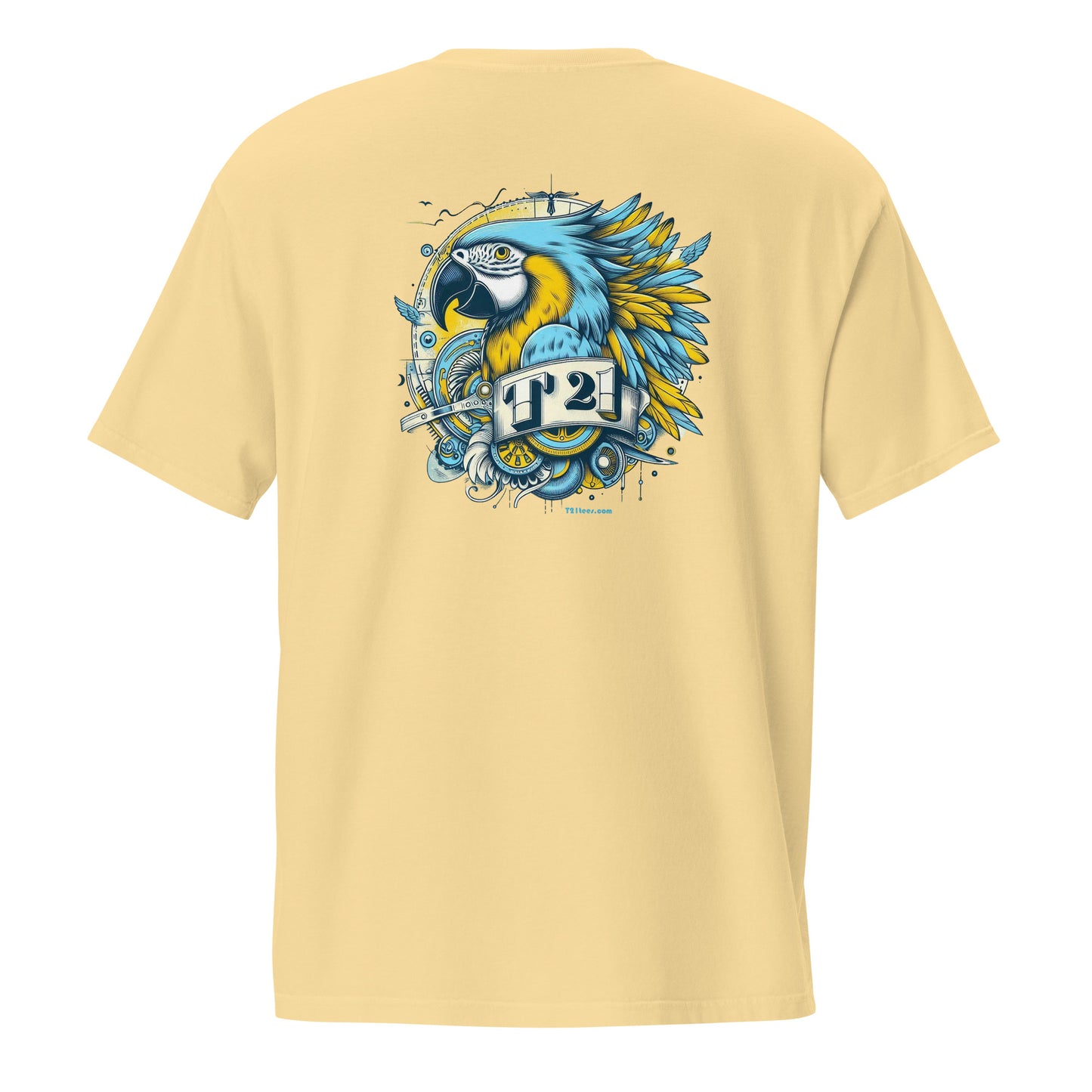 T21 "Macaw" - Unisex Relaxed-fit Pocket T-shirt - multiple colors