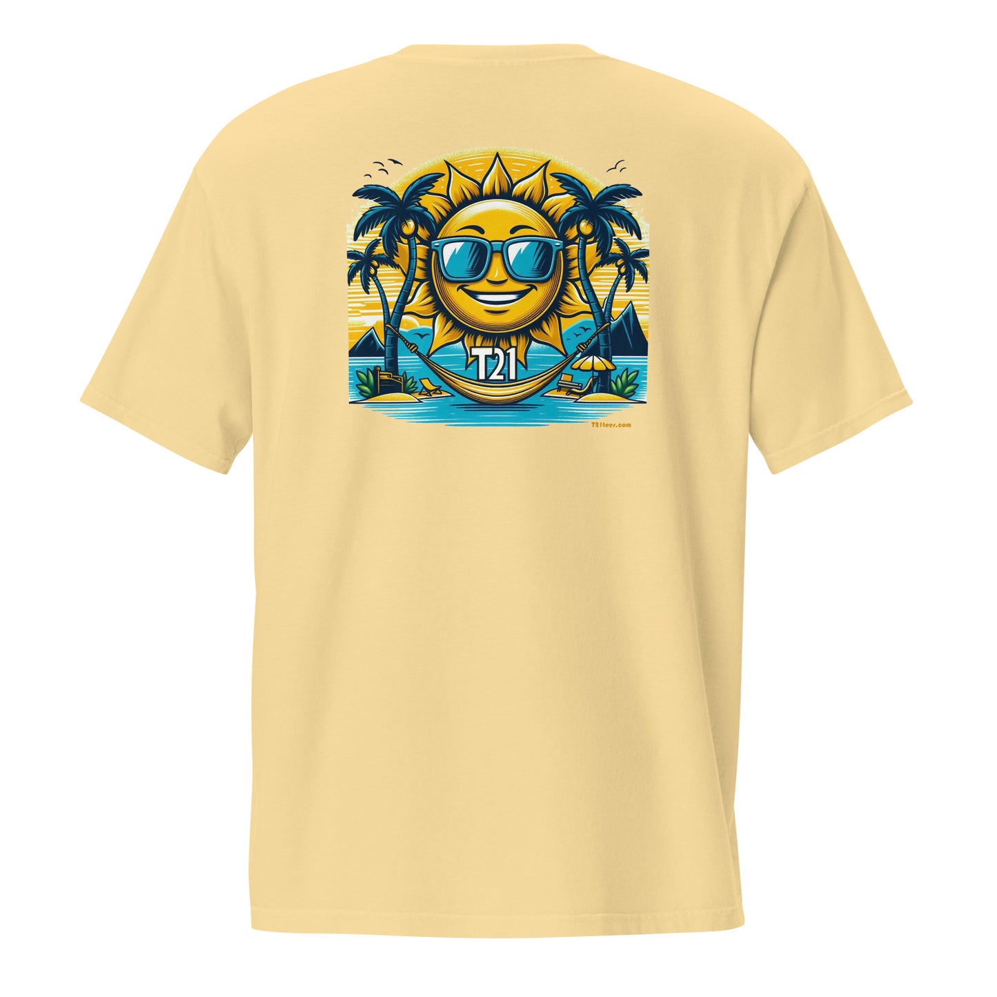 T21 "Sunshine Daydream" - Unisex Relaxed-fit Pocket T-shirt - multiple colors