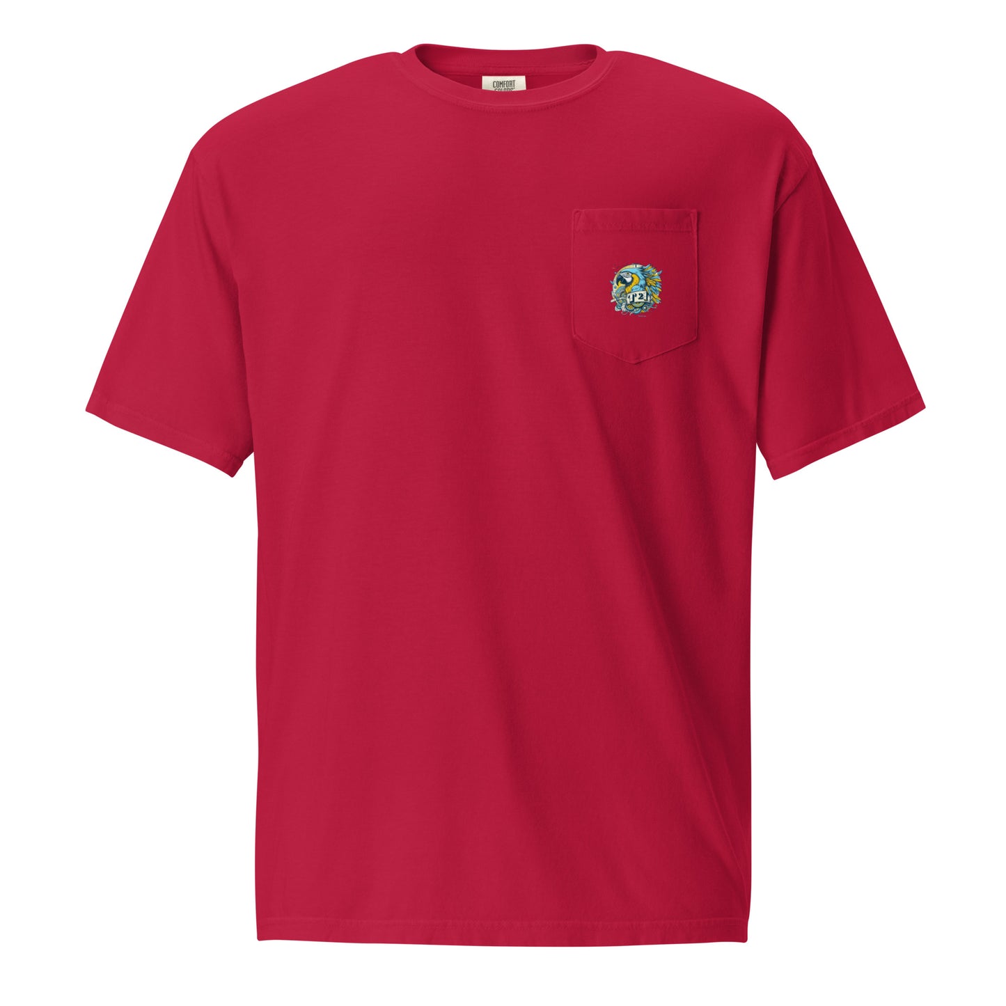 T21 "Macaw" - Unisex Relaxed-fit Pocket T-shirt - multiple colors