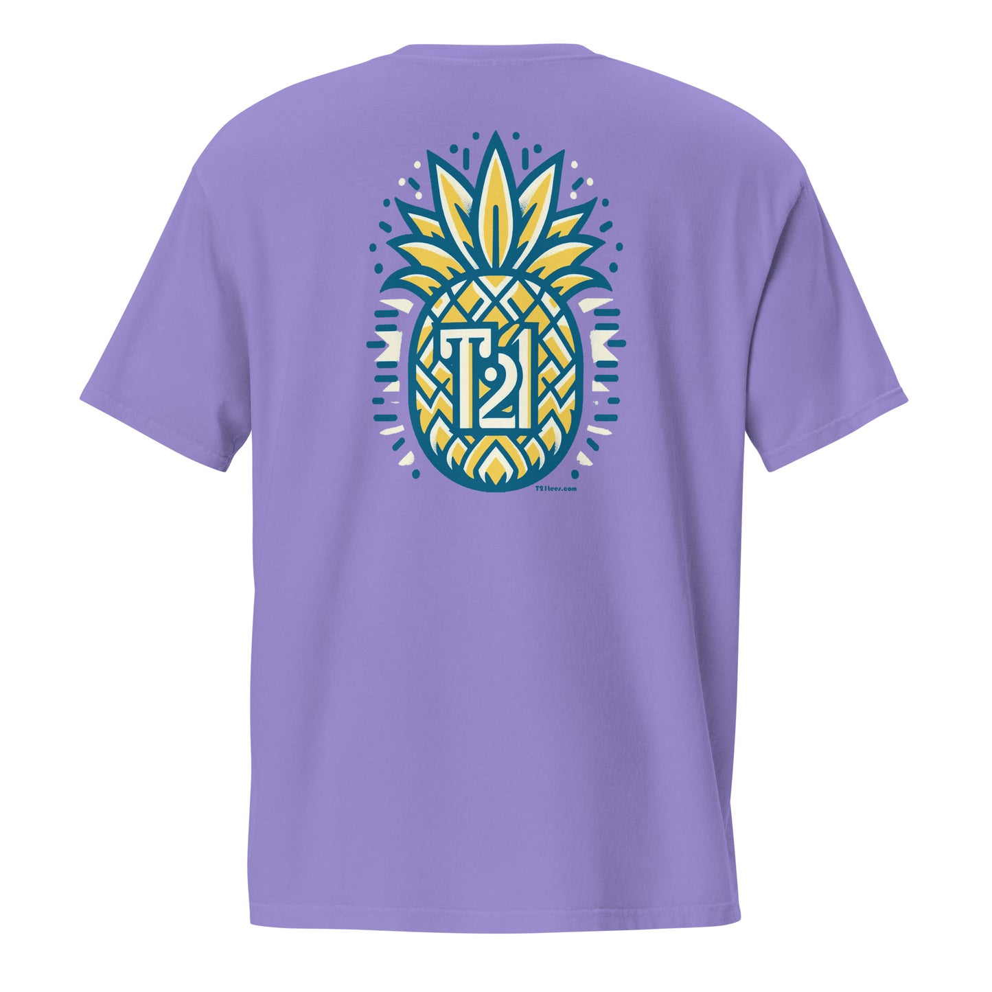 T21 "Pineapple Ice" - Camiseta con bolsillo teñida en prenda para hombre - varios colores