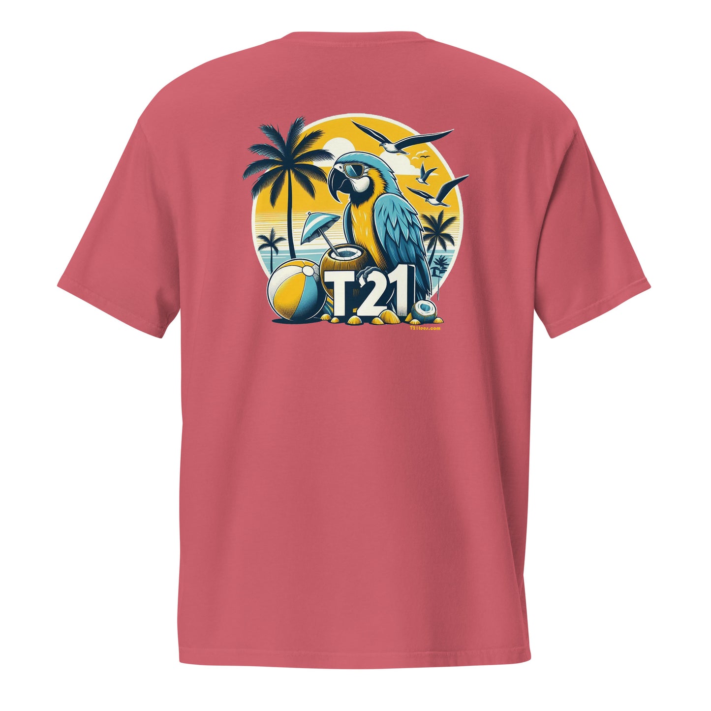 T21 "Coconut Island" - Unisex Relaxed-fit Pocket T-shirt - multiple colors