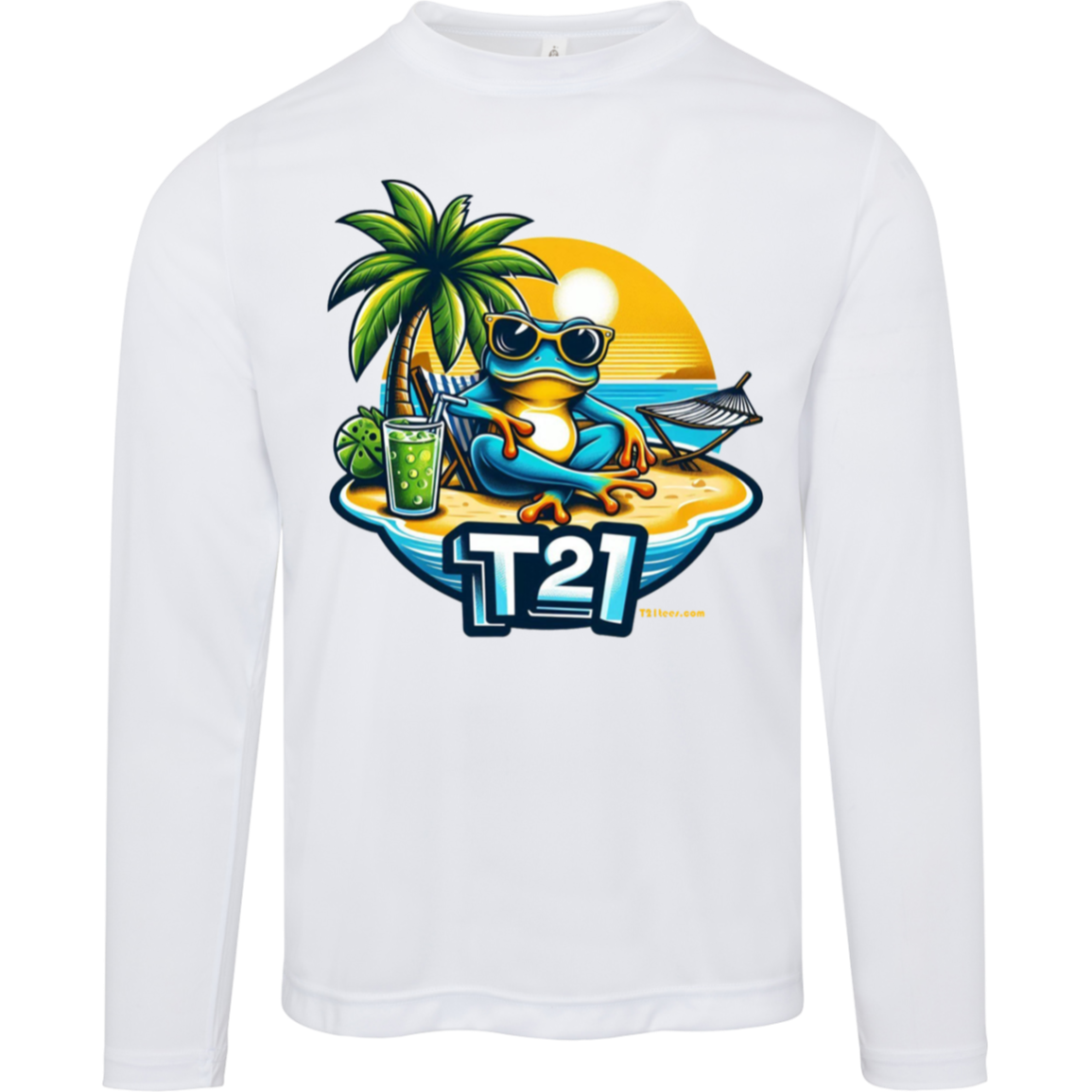 T21 "Frog Life" - Unisex Activewear Moisture-wicking, UV40+ Long-sleeve tee