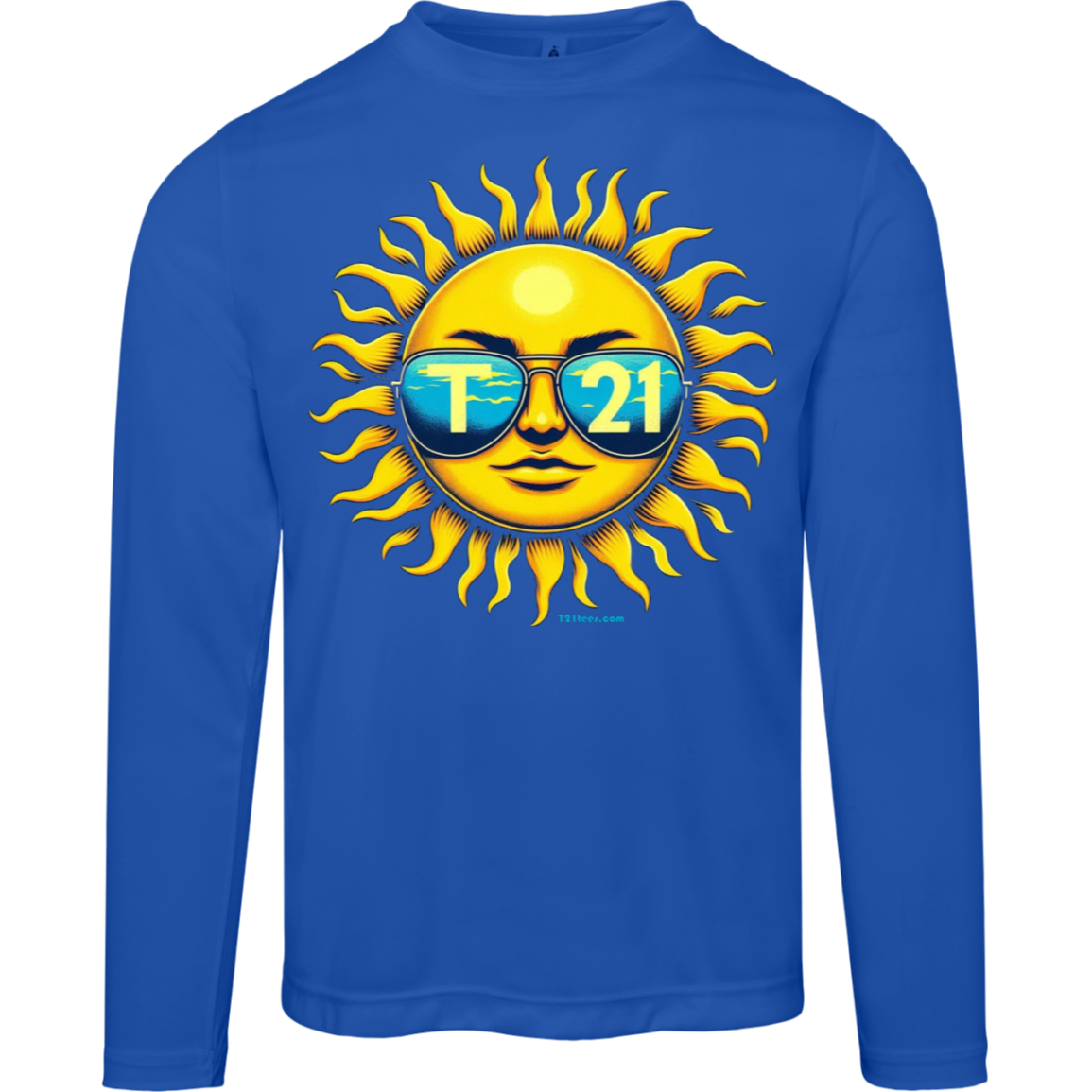 T21 "Sunny Shades" - Men's Activewear Moisture-wicking, UV40+ Long-sleeve tee