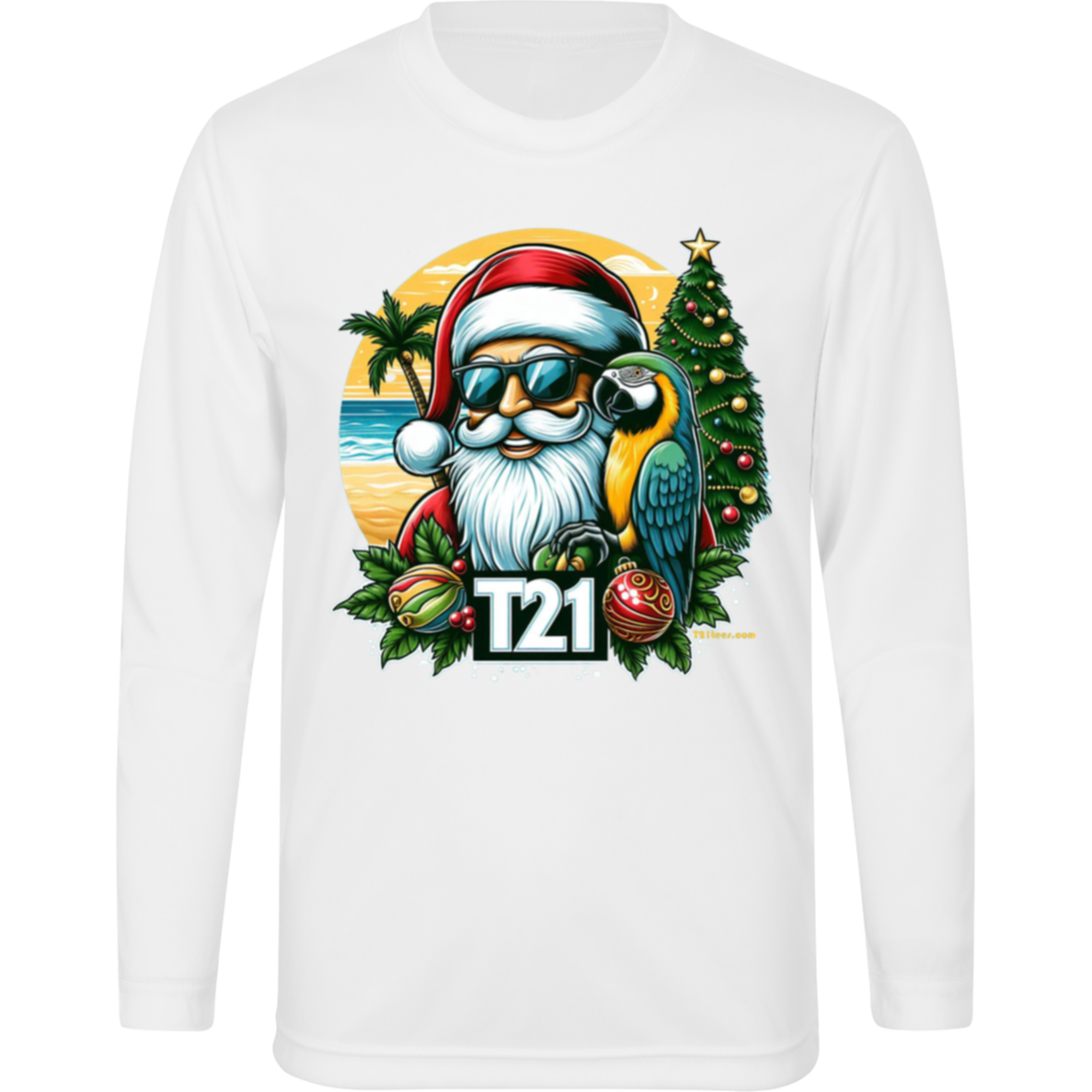 T21 "Santa" - Youth Activewear Moisture-wicking, UV40+ Long-sleeve tee