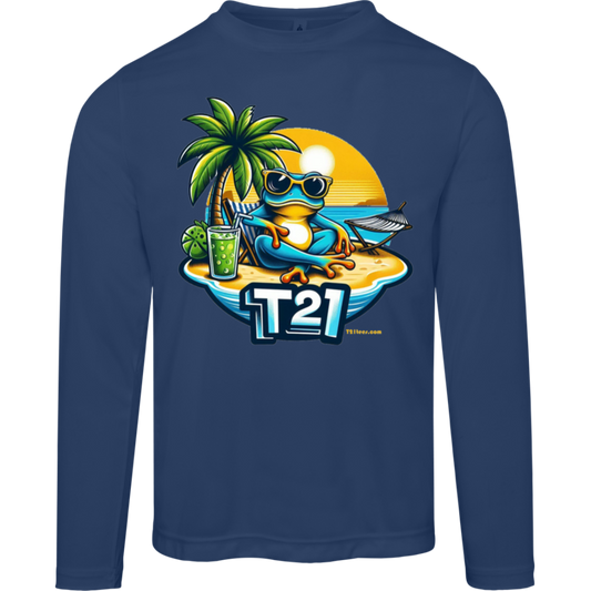 T21 "Frog Life" - Unisex Activewear Moisture-wicking, UV40+ Long-sleeve tee