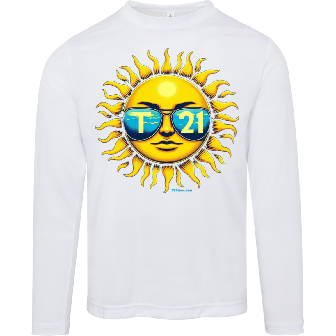 T21 "Sunny Shades" - Men's Activewear Moisture-wicking, UV40+ Long-sleeve tee