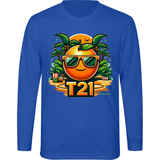 T21 "Florida Flavor" - Youth Activewear Moisture-wicking, UV40+ Long-sleeve tee