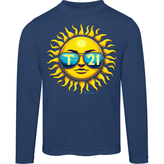 T21 "Sunny Shades" - Men's Activewear Moisture-wicking, UV40+ Long-sleeve tee