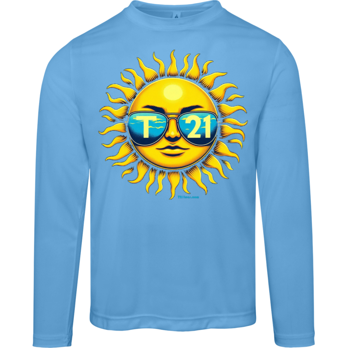 T21 "Sunny Shades" - Men's Activewear Moisture-wicking, UV40+ Long-sleeve tee