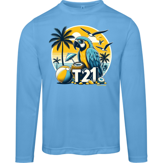 T21 "Coconut Island" - Unisex Moisture-wicking, UV40+ Long-sleeve tee