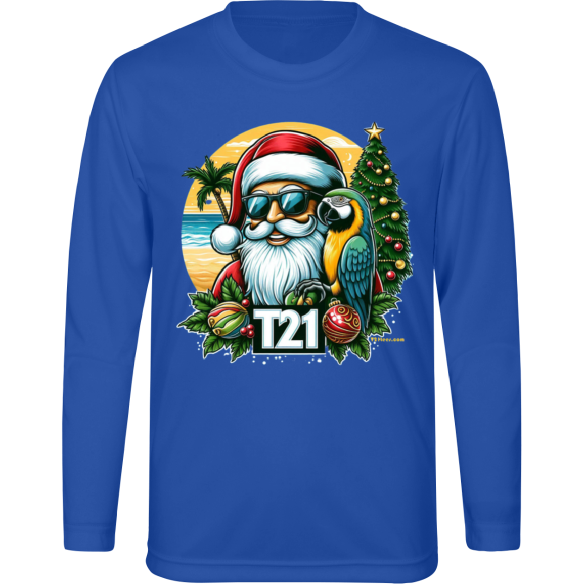 T21 "Santa" - Youth Activewear Moisture-wicking, UV40+ Long-sleeve tee