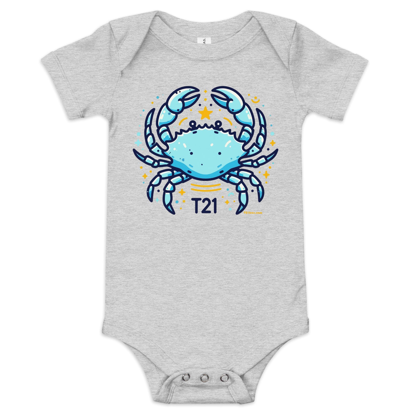 T21 "Crab Life" - Baby short sleeve one piece - multiple colors