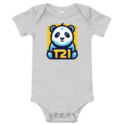 T21 "Baby Panda" - Baby short sleeve one piece - multiple colors