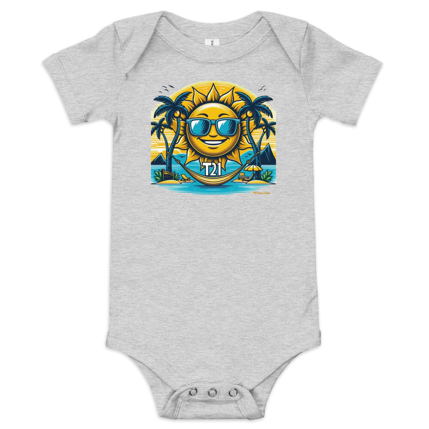 T21 "Sunshine Daydream" - Baby short sleeve one piece - colors