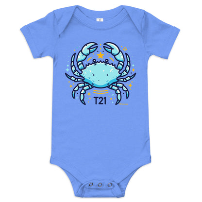 T21 "Crab Life" - Baby short sleeve one piece - multiple colors