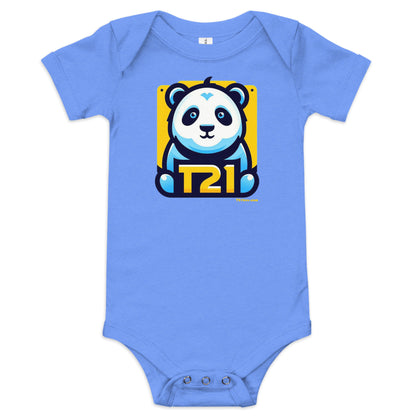 T21 "Baby Panda" - Baby short sleeve one piece - multiple colors