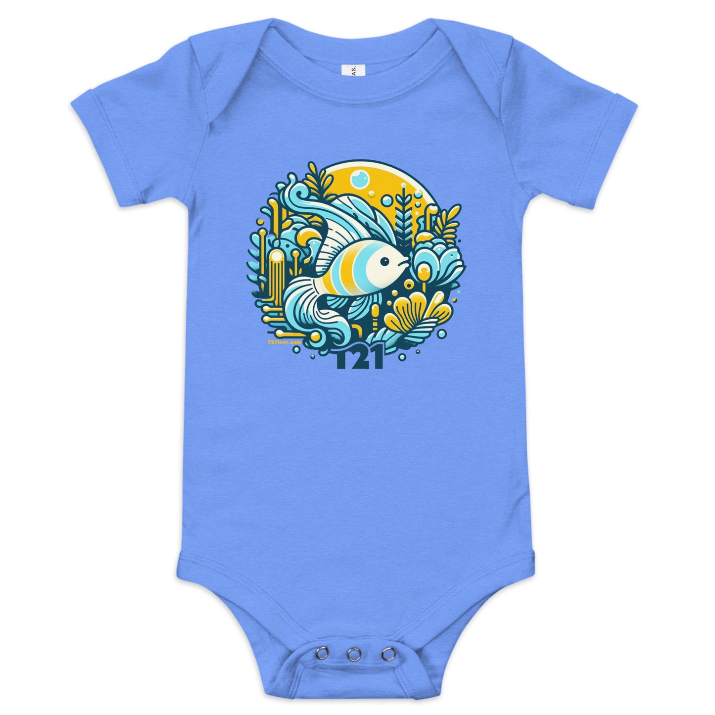 T21 "Guppy" - Baby short sleeve one piece - multiple colors