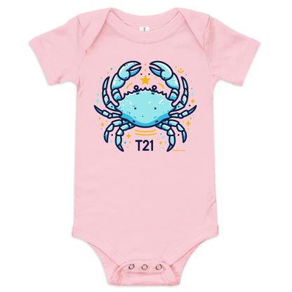 T21 "Crab Life" - Baby short sleeve one piece - multiple colors