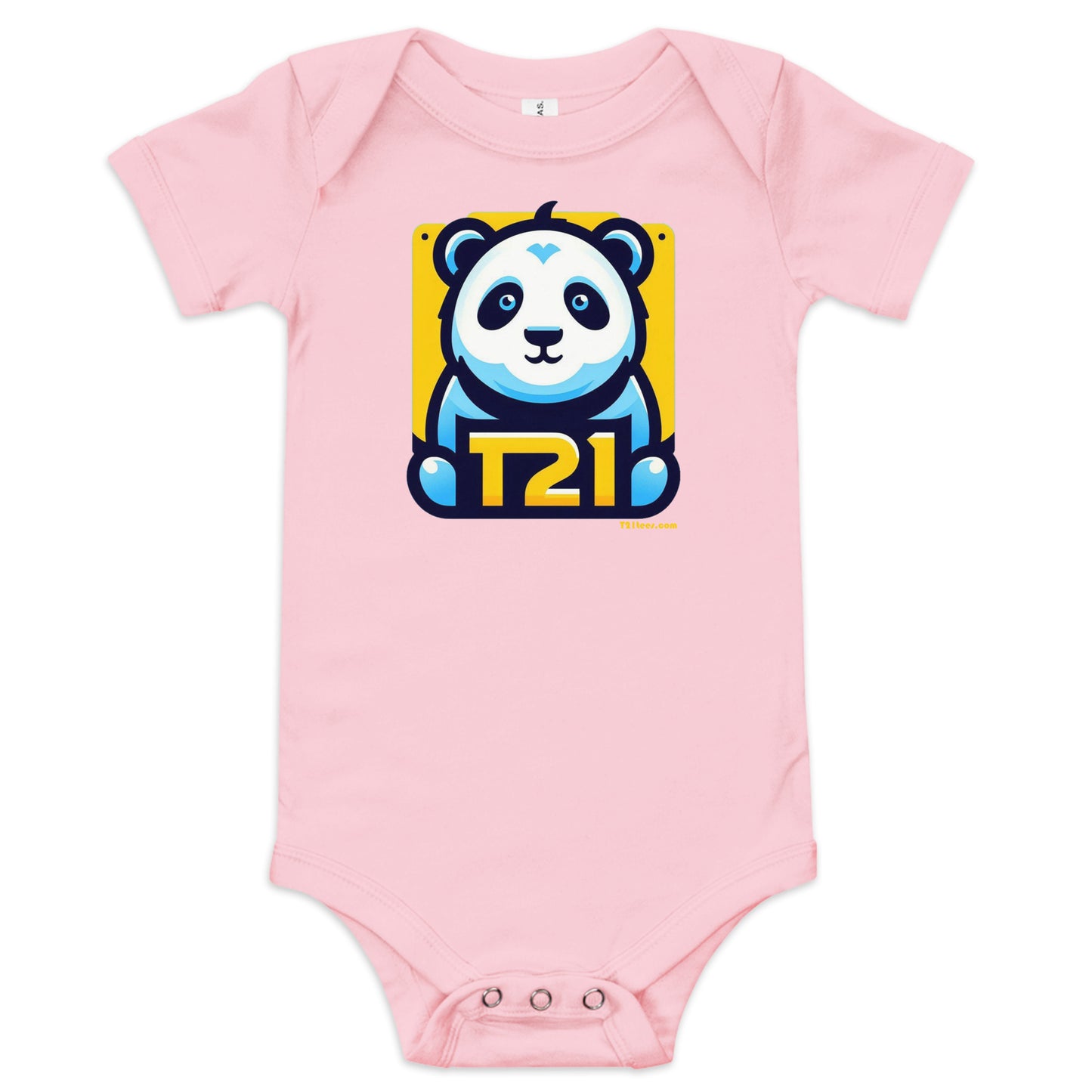 T21 "Baby Panda" - Baby short sleeve one piece - multiple colors