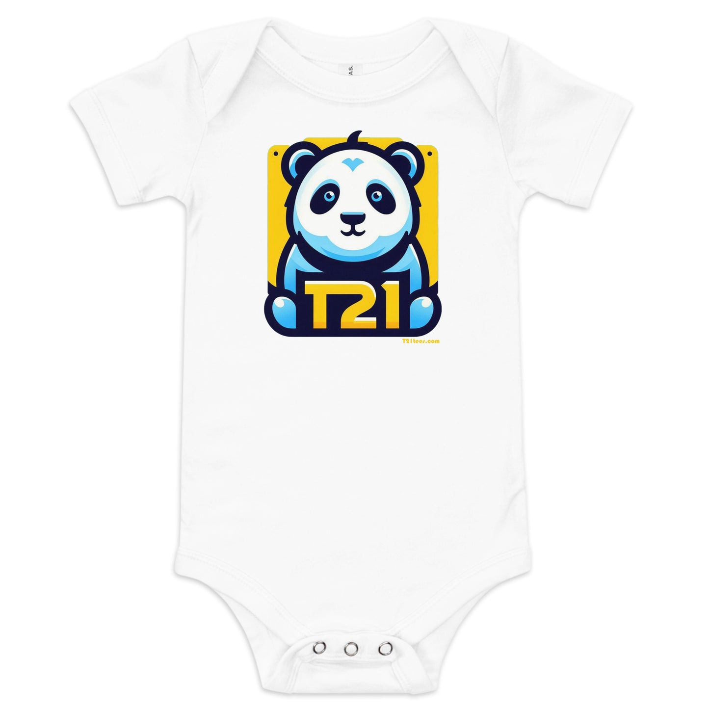 T21 "Baby Panda" - Baby short sleeve one piece - multiple colors