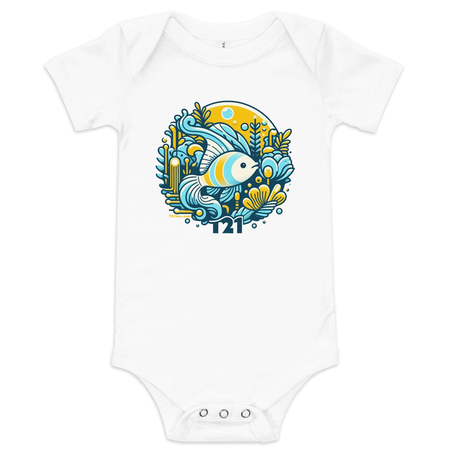 T21 "Guppy" - Baby short sleeve one piece - multiple colors