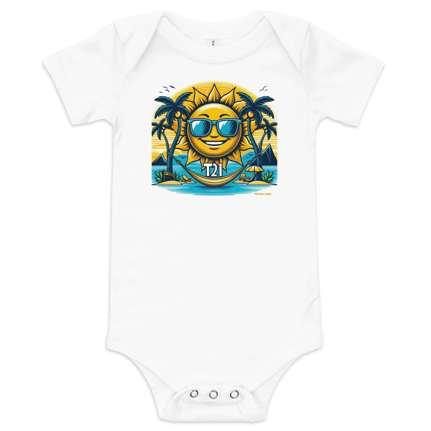 T21 "Sunshine Daydream" - Baby short sleeve one piece - colors