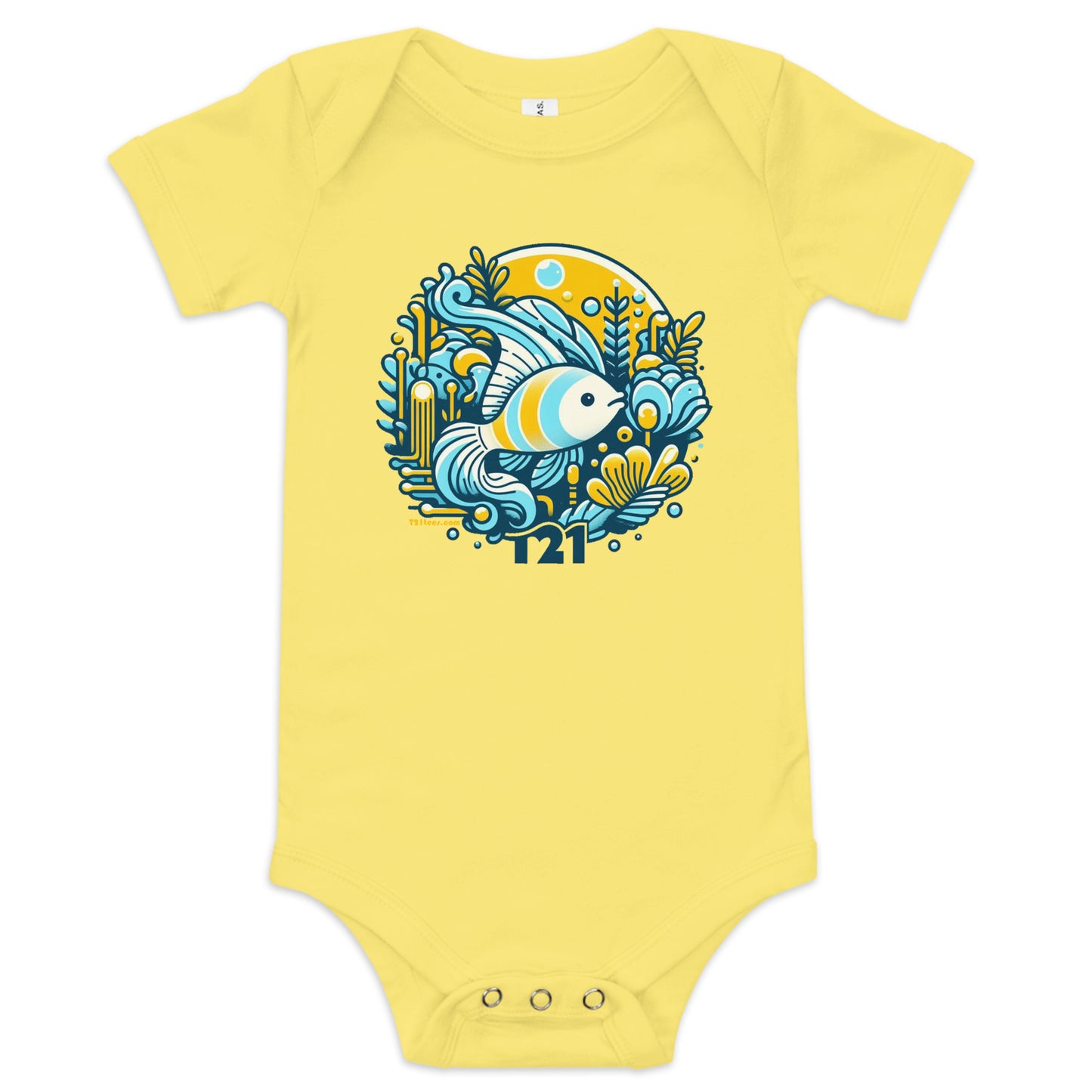 T21 "Guppy" - Baby short sleeve one piece - multiple colors