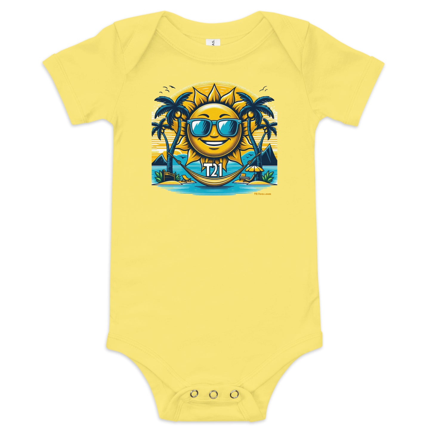 T21 "Sunshine Daydream" - Baby short sleeve one piece - colors