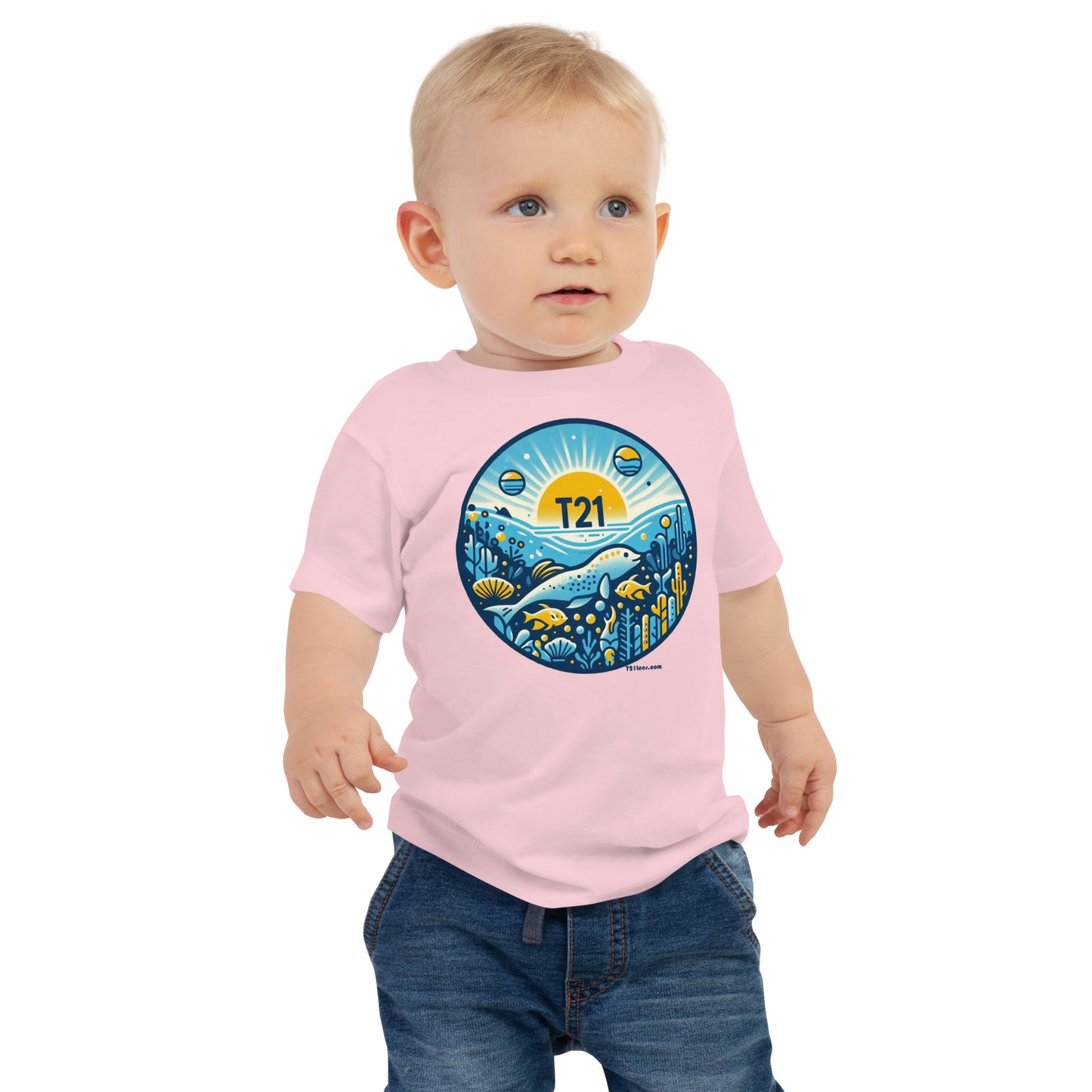 T21 "Friendly Sea" - Baby Jersey Short Sleeve Tee - multiple colors