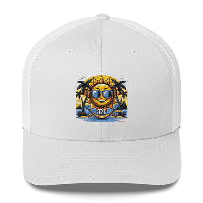 T21 "Sunshine Daydream" - Embroidered Retro Trucker Cap - colors