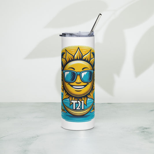 T21 "Sunshine Daydream" Down Syndrome Awareness Stainless Steel Tumbler