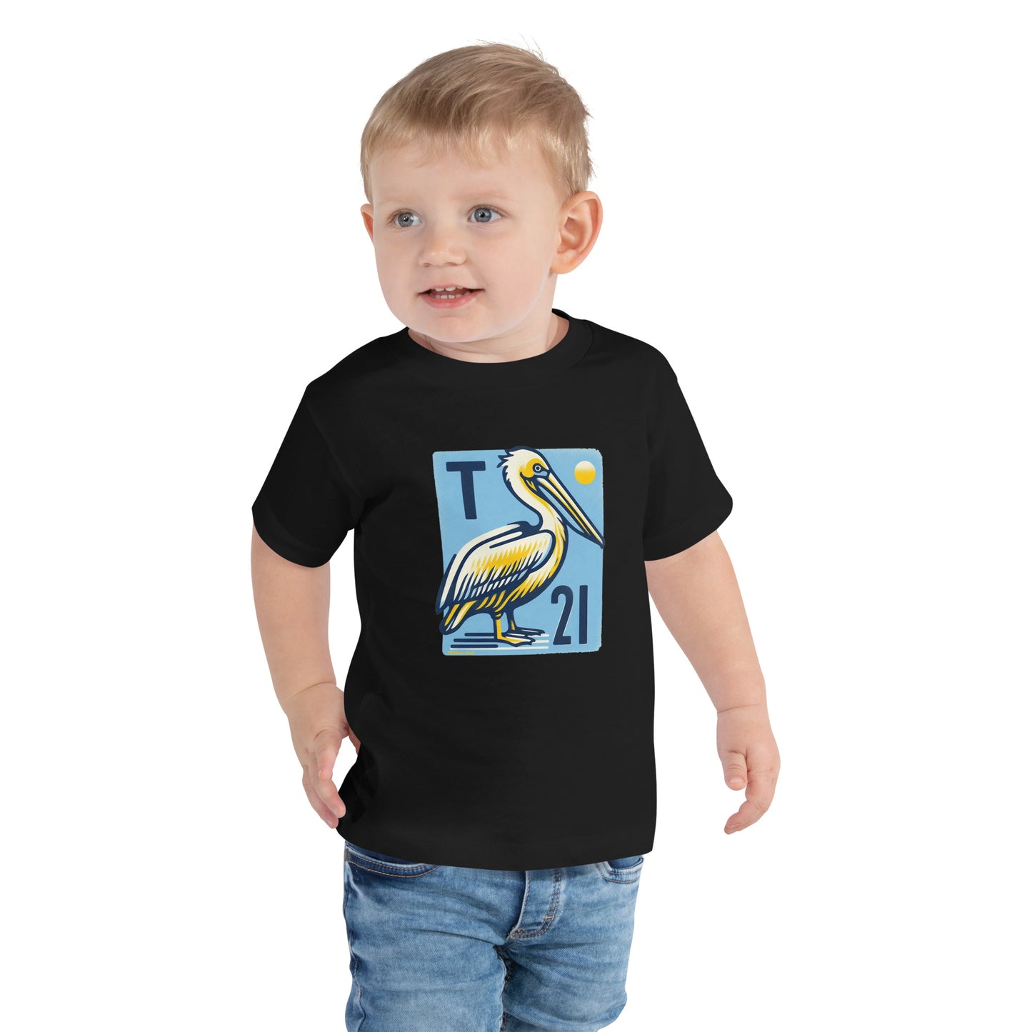 T21 "Waiting for Fish" - Toddler Short Sleeve Tee - multiple colors