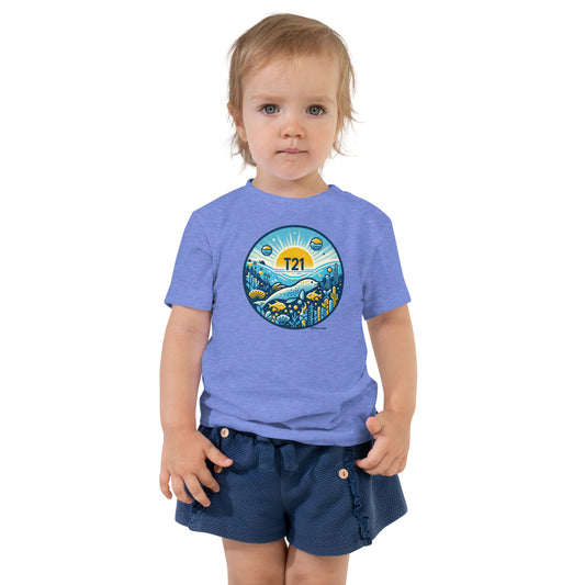 T21 "Friendly Sea" - Toddler Short Sleeve Tee - multiple colors