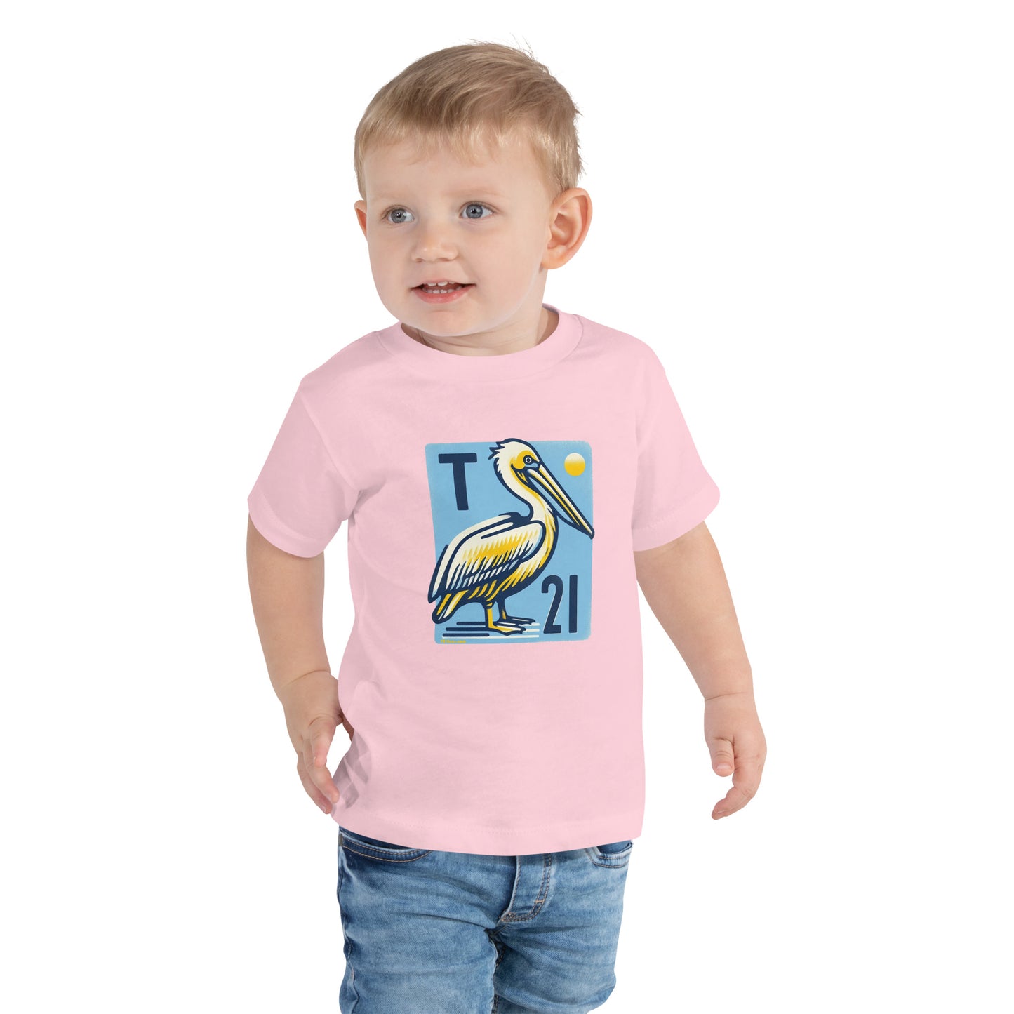 T21 "Waiting for Fish" - Toddler Short Sleeve Tee - multiple colors