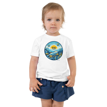 T21 "Friendly Sea" - Toddler Short Sleeve Tee - multiple colors