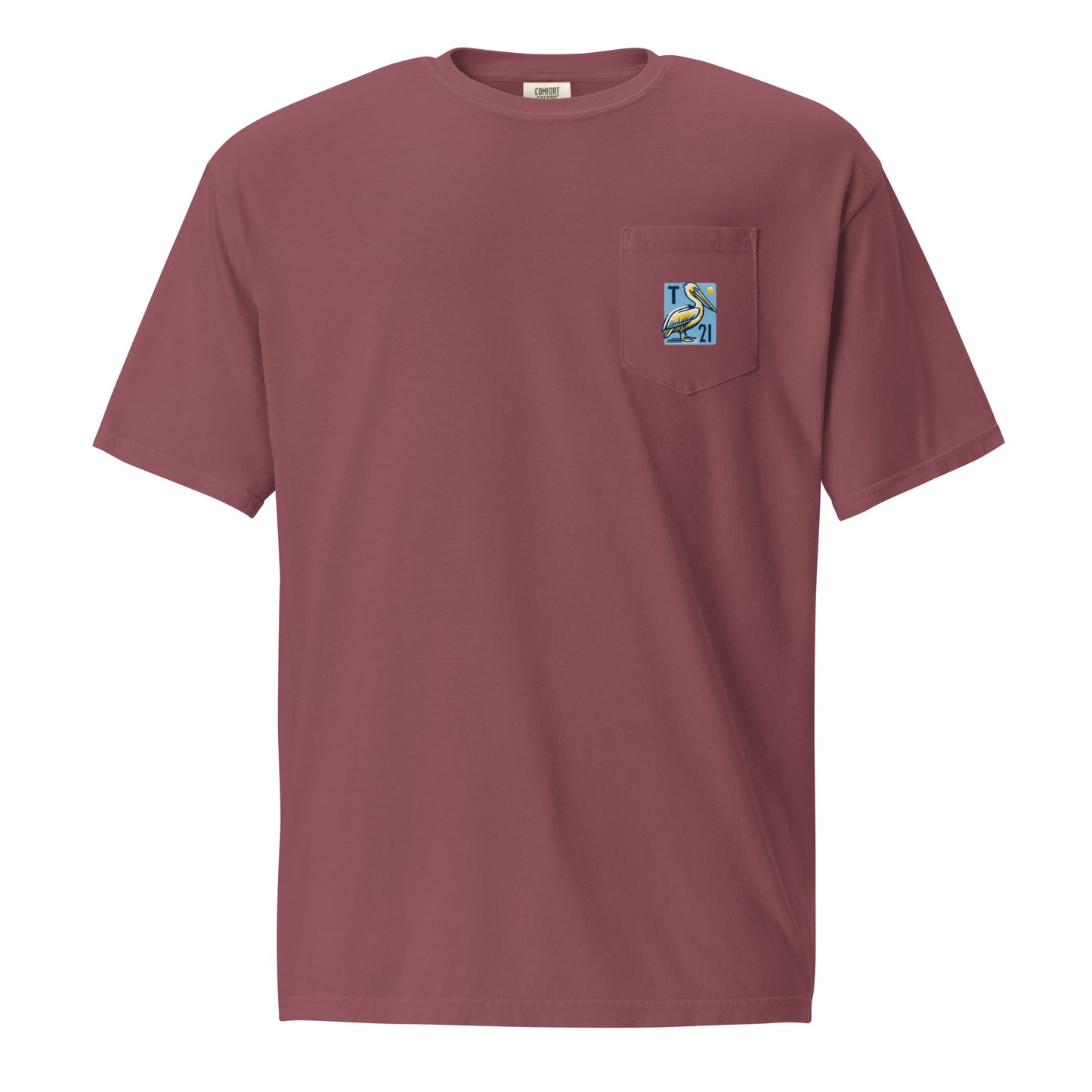 T21 "Waiting for Fish" - Men's Garment-dyed Pocket T-shirt - multiple colors