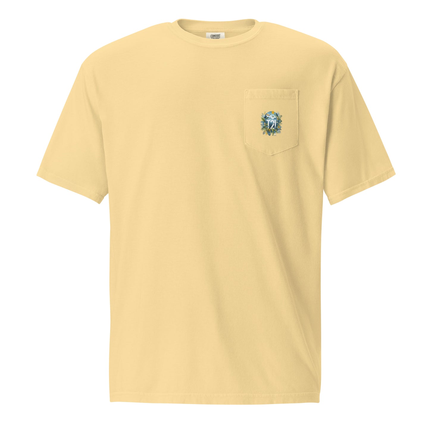 T21 "Rainforest" - Men's Garment-dyed Pocket T-shirt - multiple colors