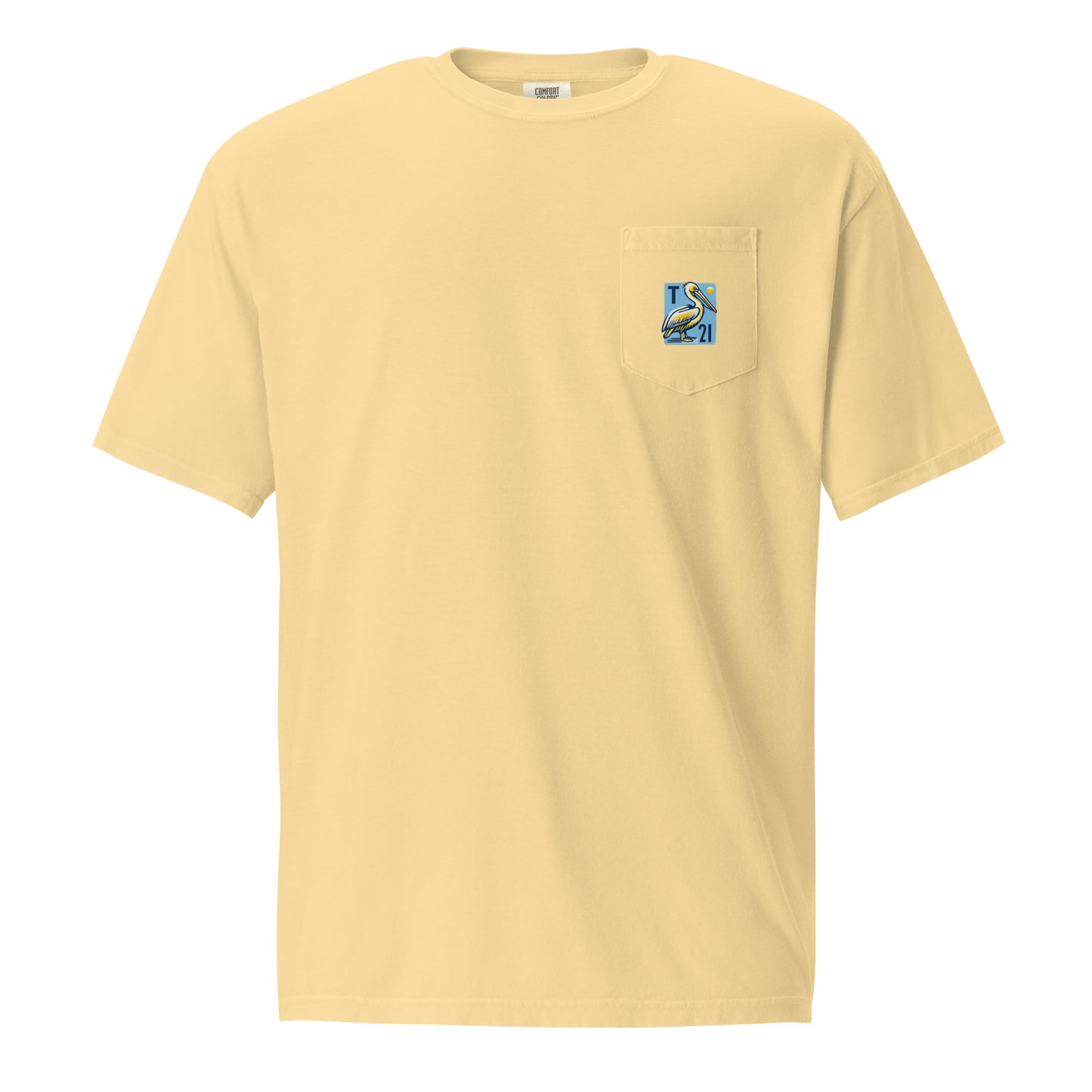 T21 "Waiting for Fish" - Men's Garment-dyed Pocket T-shirt - multiple colors