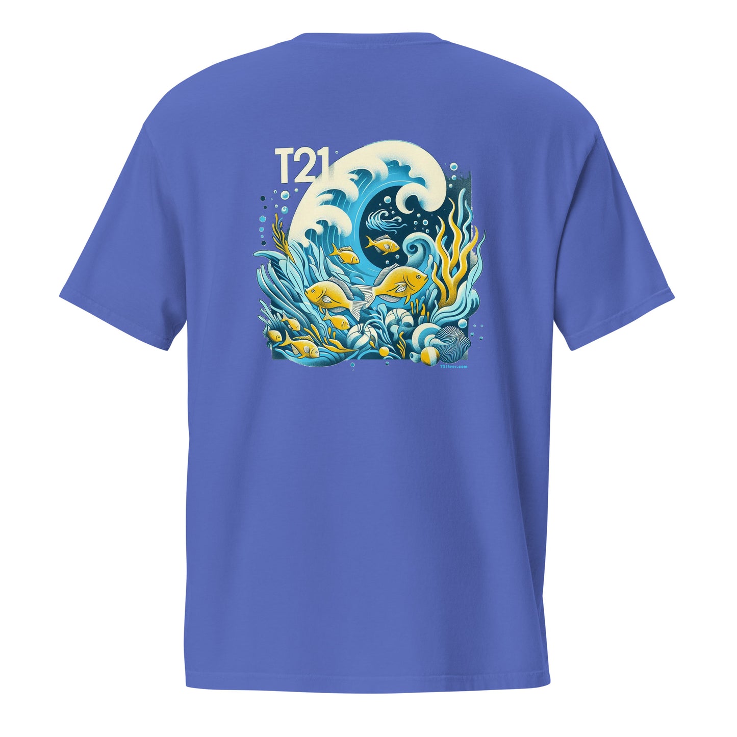 T21 "Reef" - Camiseta con bolsillo teñida en prenda para hombre - varios colores