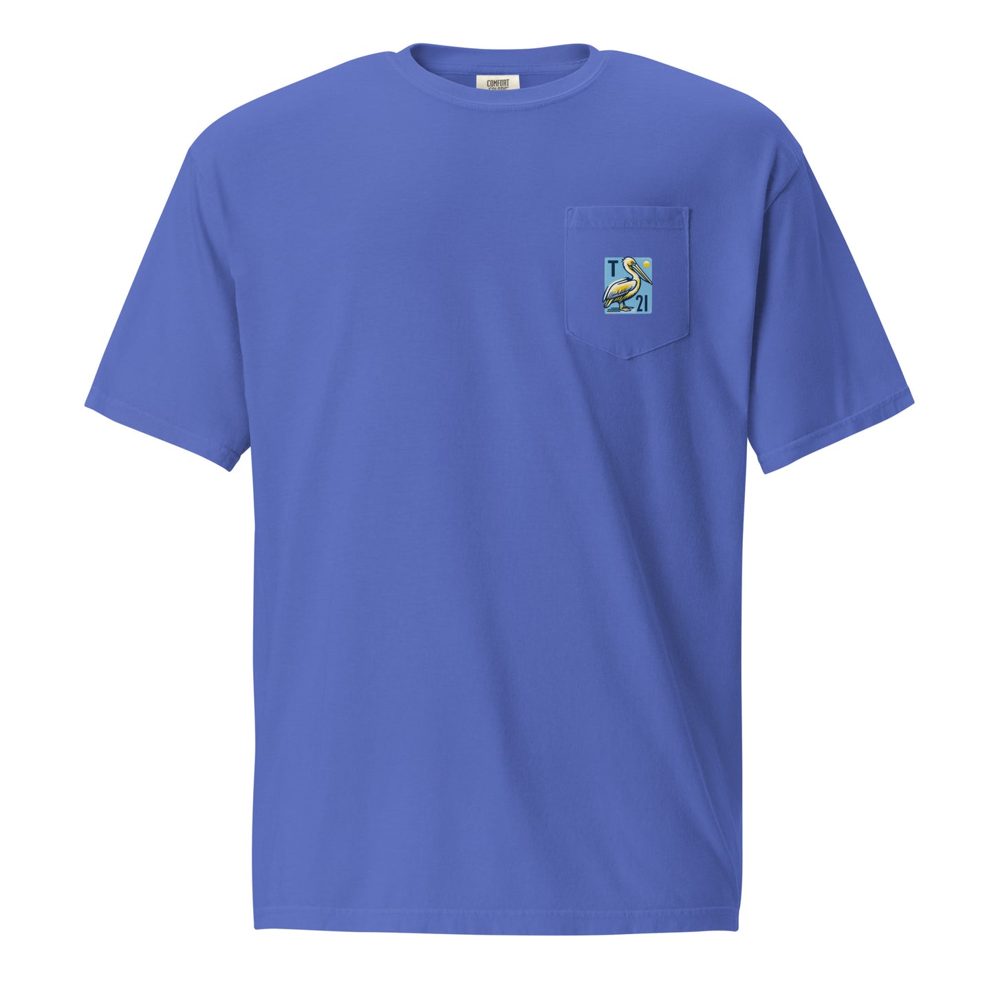 T21 "Waiting for Fish" - Men's Garment-dyed Pocket T-shirt - multiple colors